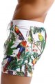 Men Swimwear Flower Print Surf Board Boxer Shorts
