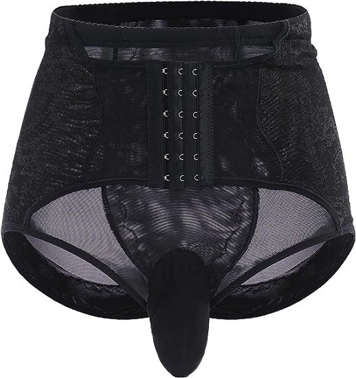 Men's Tummy Control Shapewear Slimmming Girdle Waist Trainer Lace Briefs